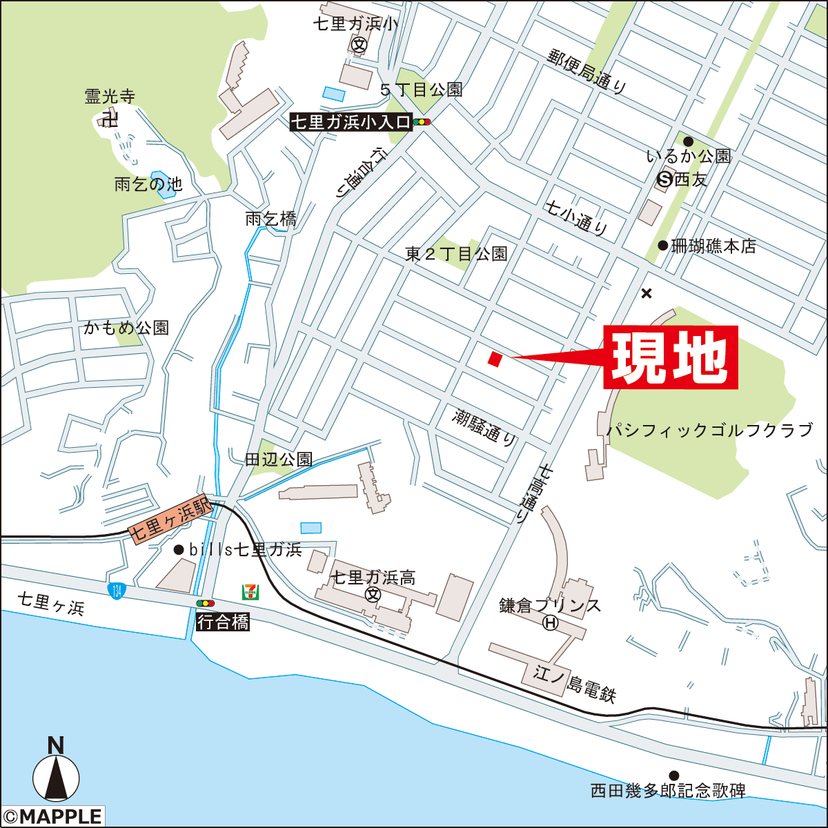 鎌倉オフィス周辺地図