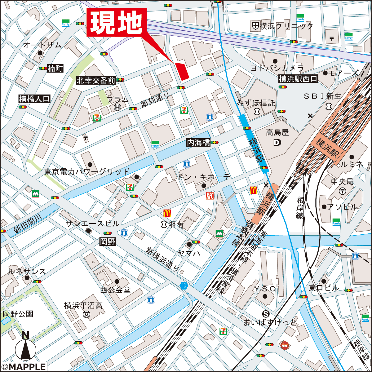 横浜オフィス周辺地図
